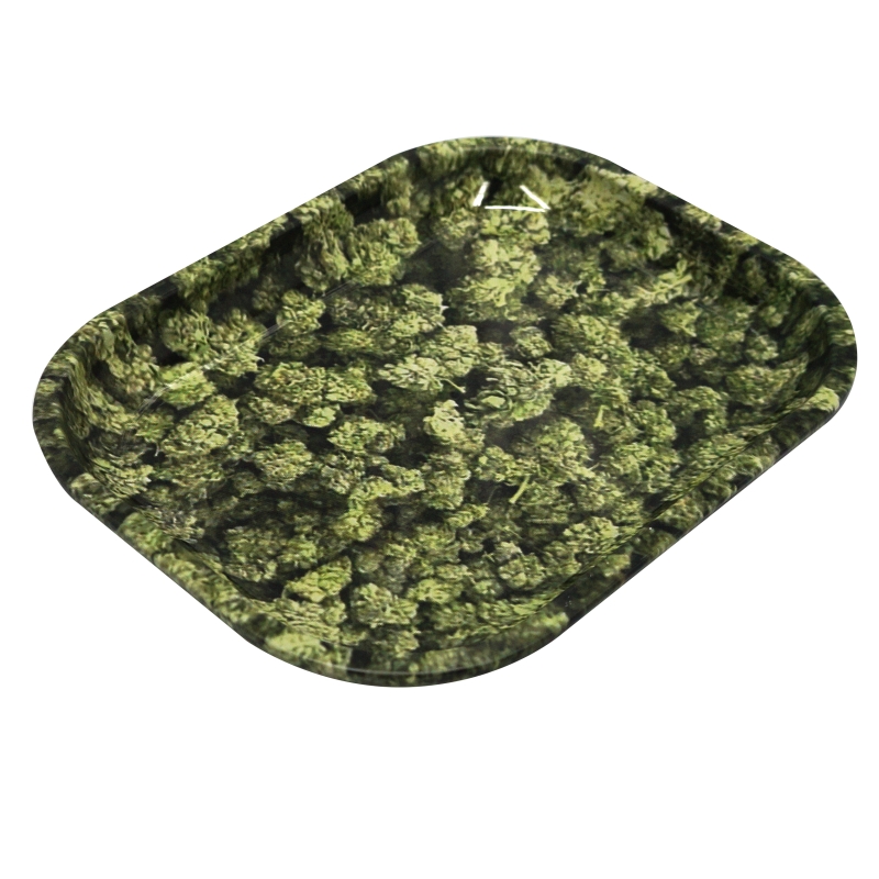 METAL ROLLING TRAY 18X14 CM - BUDS