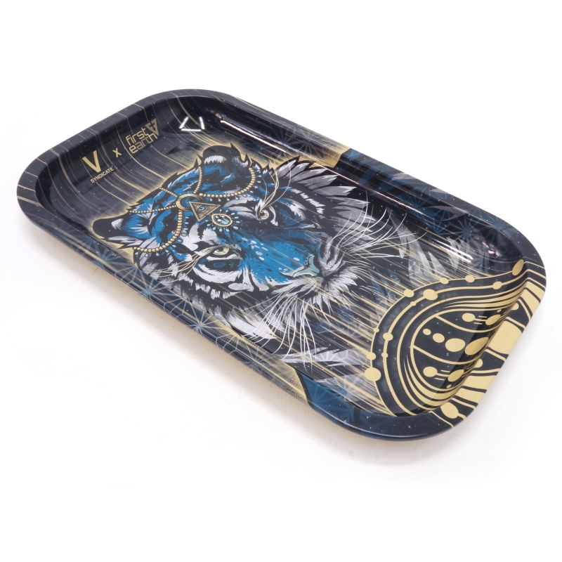 METAL ROLLING TRAY 27X16 CM - TIGER
