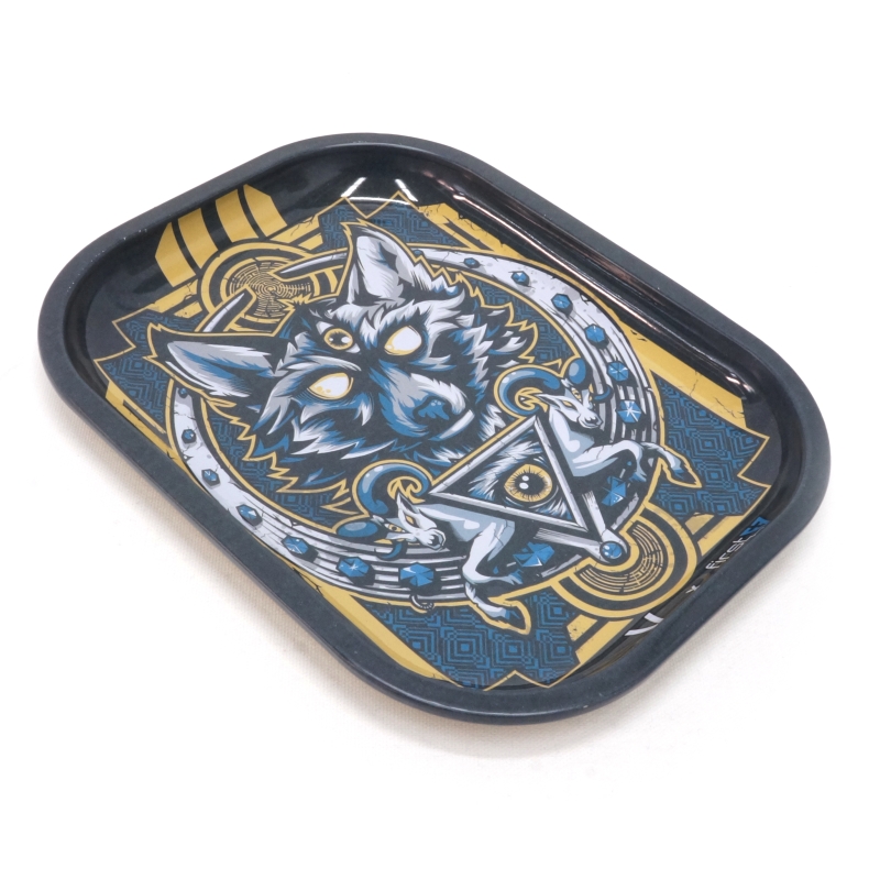 METAL ROLLING TRAY 18X14 CM - WOLF