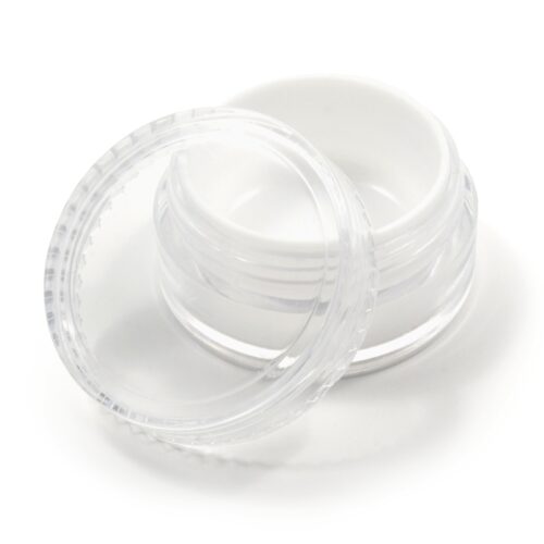 PLASTIC JAR WITH SILICONE INSERT WHITE 10 ML (PACK 50 UNITS)