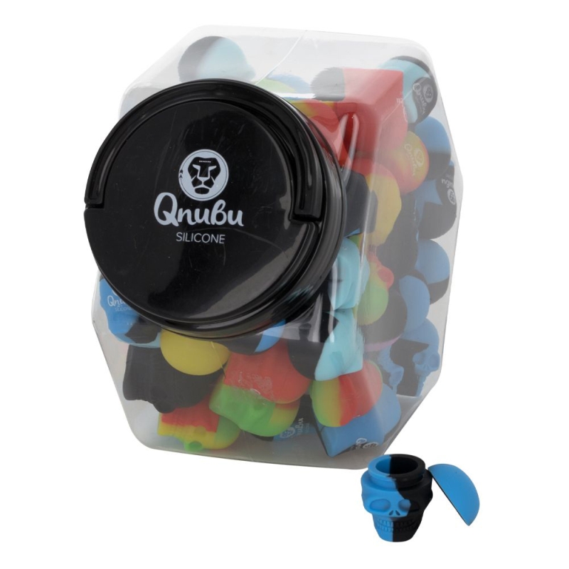QNUBU SKULL 3 ML MINI SILICONE JAR (DISPLAY L 80 UNITS)