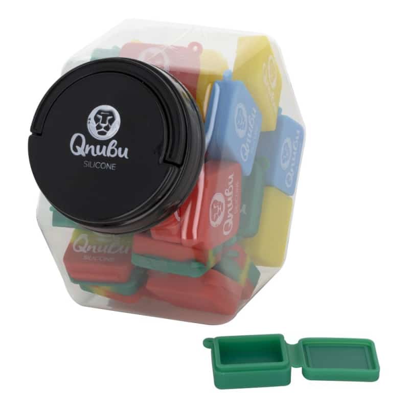 SILICONE KEYCHAIN QNUBU SQUARE 9 ML (DISPLAY L 35 UNITS)
