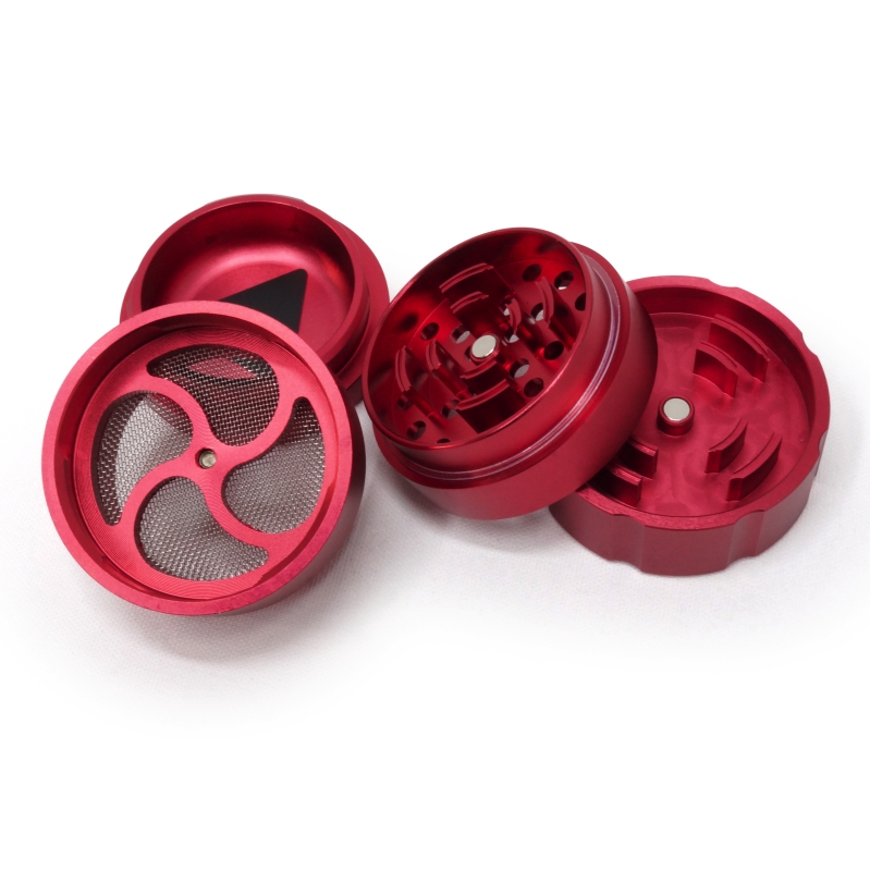 GRINDER FASHION, 4 PART, 53MM, RED