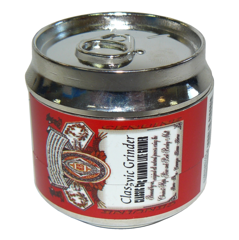 GRINDER 3 PARTS BEVERAGE CAN 50MM RED