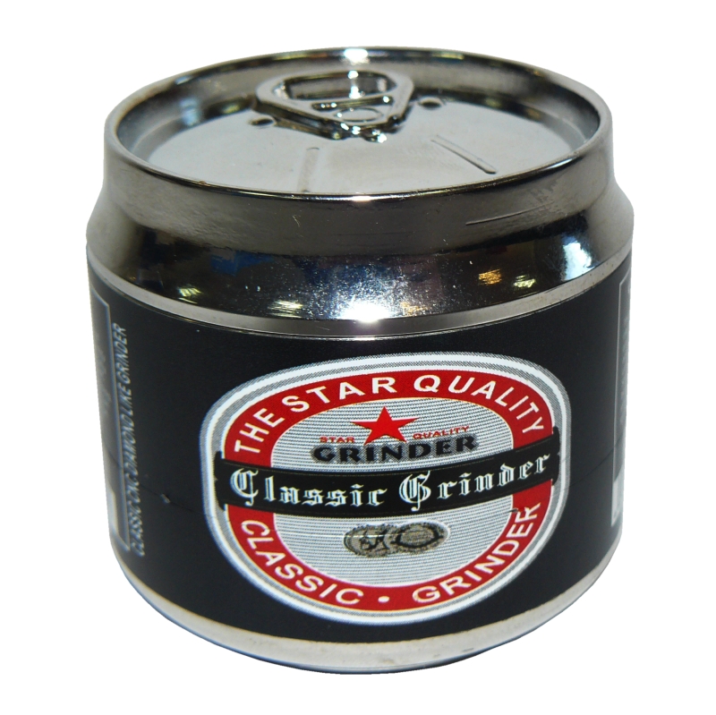 GRINDER 3 PARTS BEVERAGE CAN 50MM BLACK