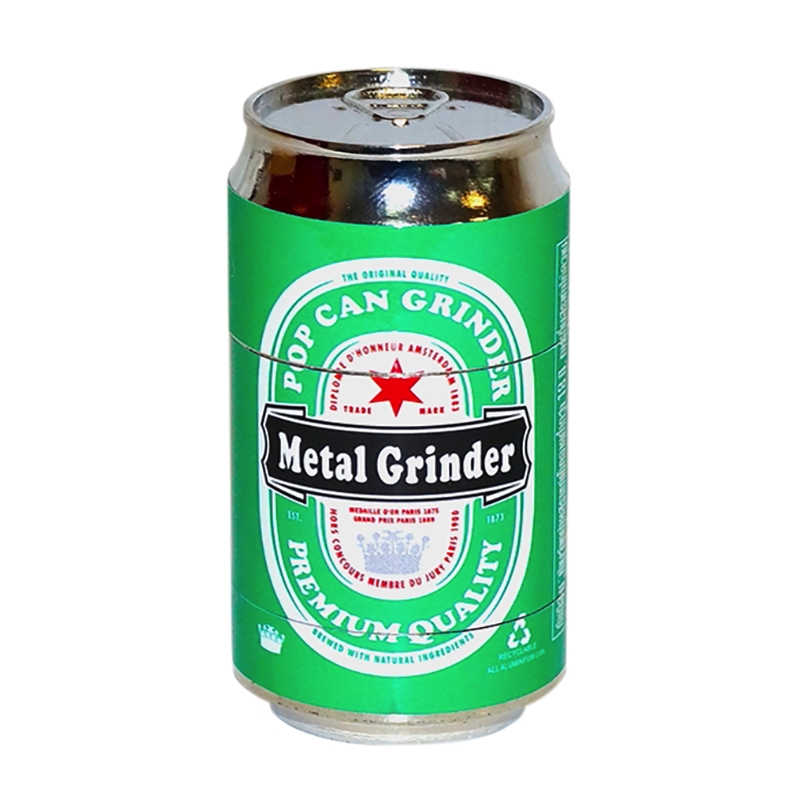 GRINDER 3 PARTS BEVERAGE CAN 30MM GREEN