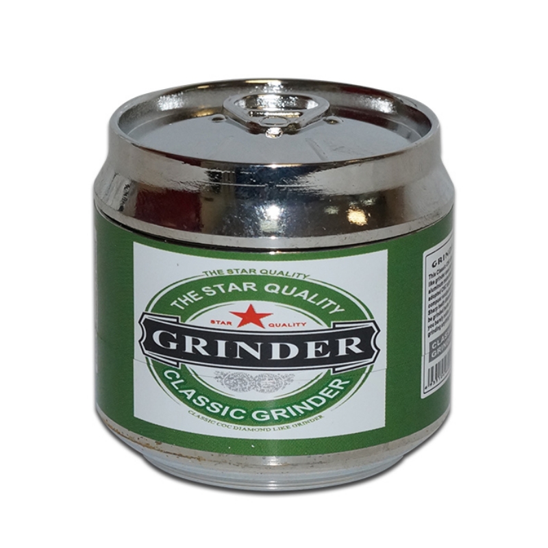 GRINDER 3 PARTS BEVERAGE CAN 50MM GREEN