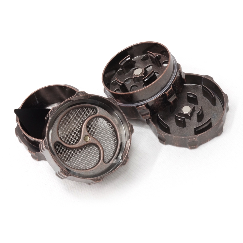 GRINDER ANTIQUE COPPER 4 PART, 47MM