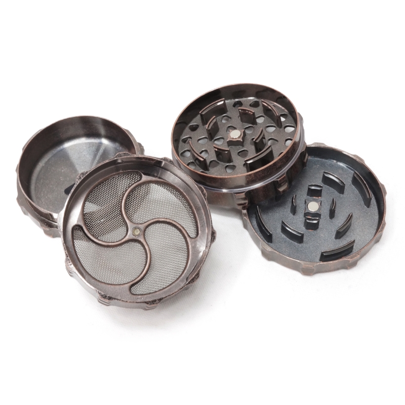 GRINDER ANTIQUE COPPER 4 PART, 63MM