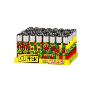 LIGHTER CLIPPER CLASSIC LARGE "POP ART LEAVES" (DISPLAY 48 UNITS)
