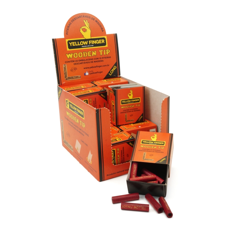 WOODEN TIP LONG YELLOW FINGER (20X10 UNITS)