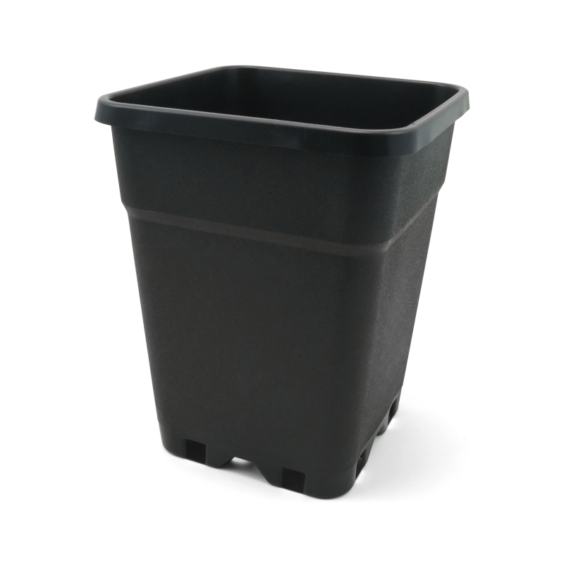 PURE SQUARE BLACK POT 6.5LTR (19X19X24CM) (65 UNITS) PURE FACTORY