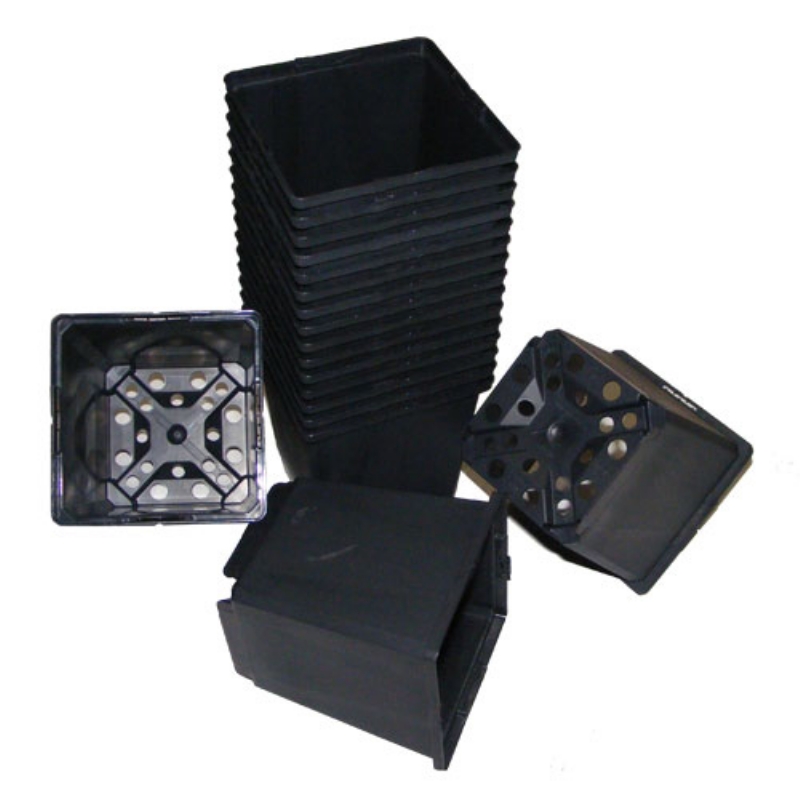 BLACK SQUARE POT TEKU 11x11x12 - 0.7 L (BOX 378 UNITS)
