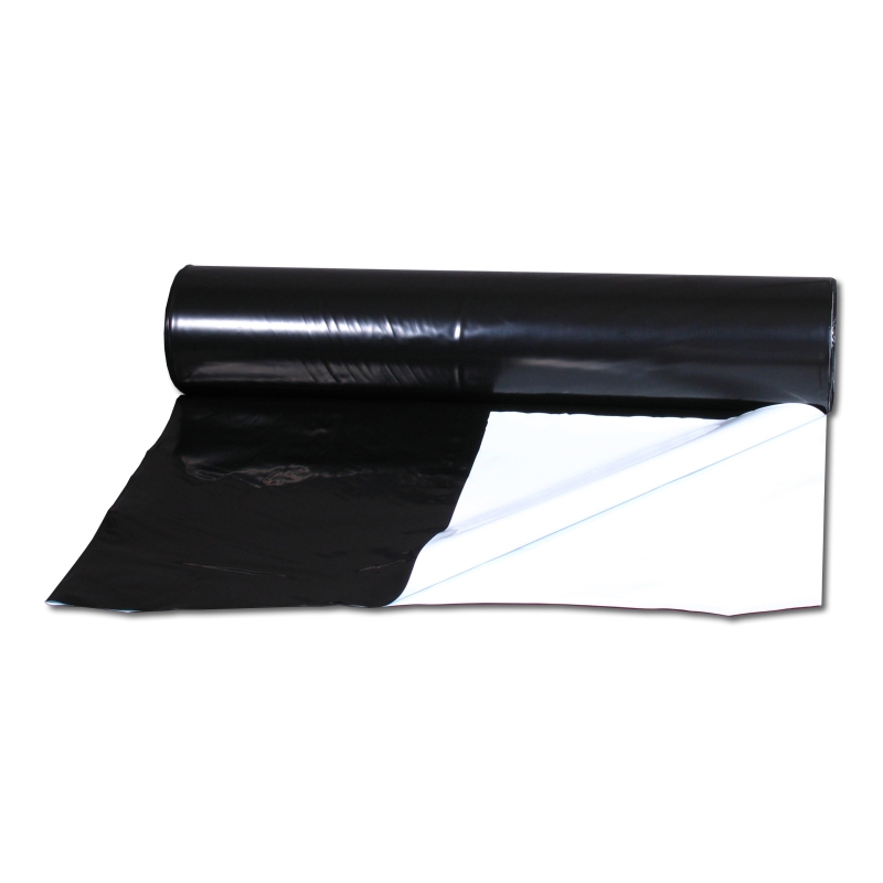 PLASTIC FOIL BLACK-WHITE 2X100MTRS 125 MICRONS
