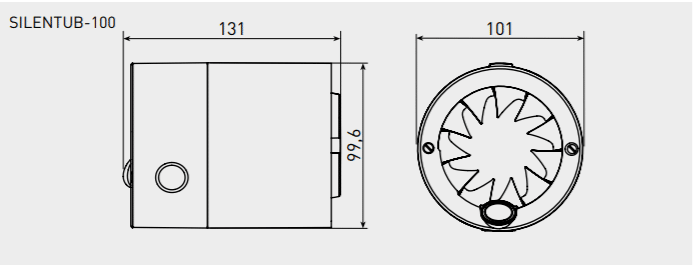IN-LINE DUCT FAN SILENTUB-100 230V/50Hz - Image 2