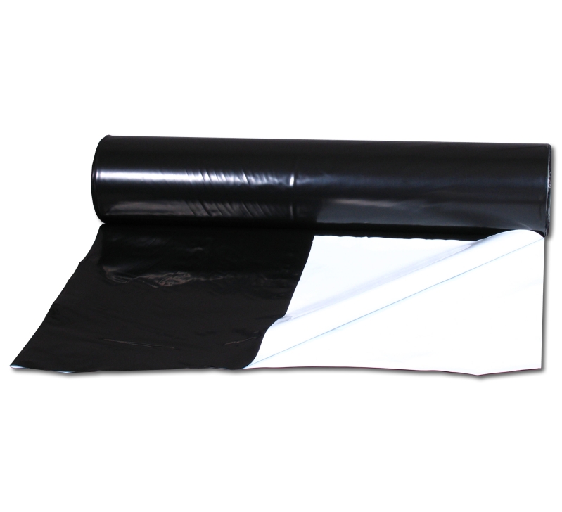 PLASTIC FOIL BLACK-WHITE 2X100MTRS 125 MICRONS