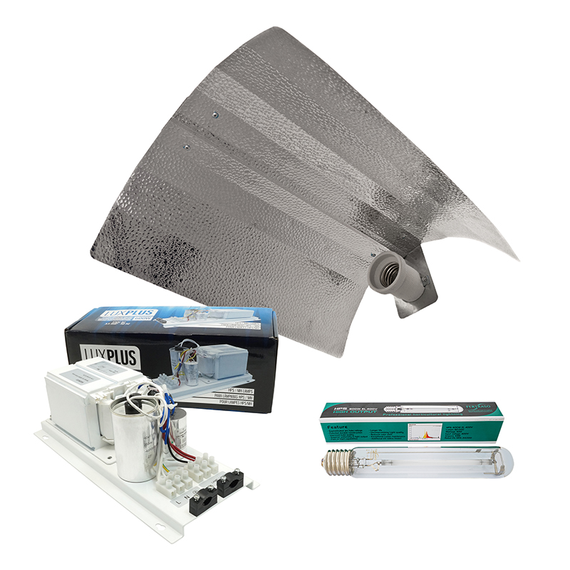KIT BALASTRO LUX PLUS 600W ABIERTO + BOMBILLA FERTRASO 600W HPS E40 FITTING + REFLECTOR STUCO