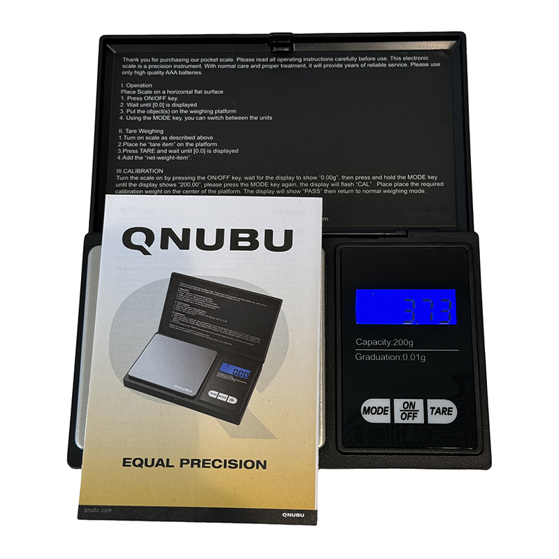 QNUBU EQUAL PRECISION DIGITAL SCALE (0.01G TO 200G)