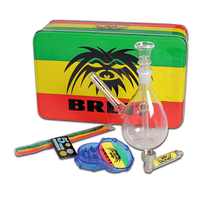 BREIT MINI BONG SET WITH GRINDER AND PURE PIPE