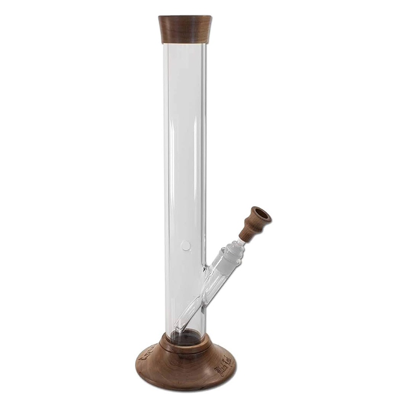 BLACK LEAF WOODY CYLINDER BONG WALNUT WOOD FOOT