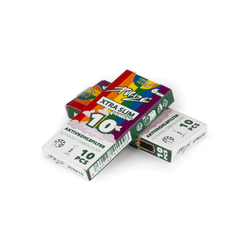 PURIZE XTRA SLIM FILTERS (10 UNITS / BOX) RAINBOW (PACK OF 20 BOXES)