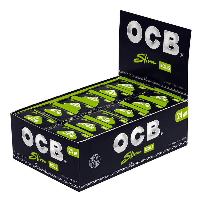 OCB PREMIUM SLIM ROLLS SMOKING PAPER (24 UNITS)