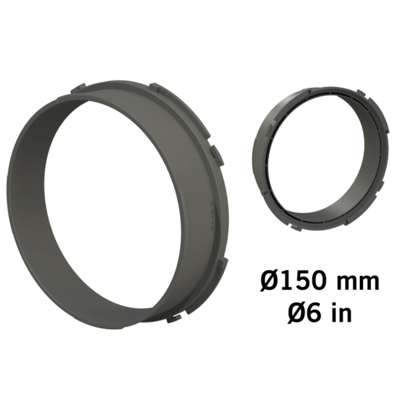 CONNECTOR FOR DUCTING FLANGE 150MM FOR 16MM TUBING