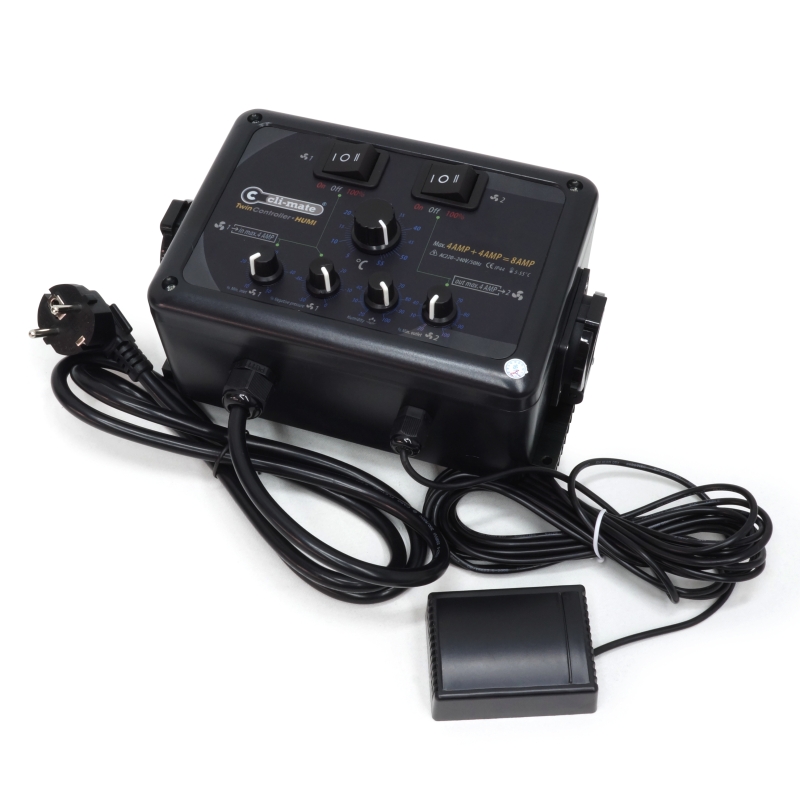 TWIN CONTROLLER CLI-MATE HUMIDITY + NEG. PRESSURE (8AMP)