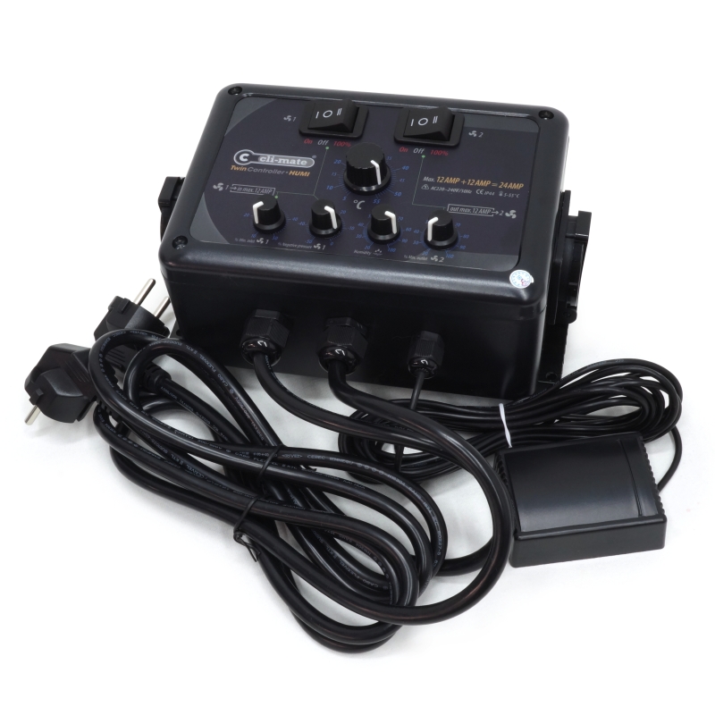 TWIN CONTROLLER CLI-MATE HUMIDITY + NEG. PRESSURE (24AMP)