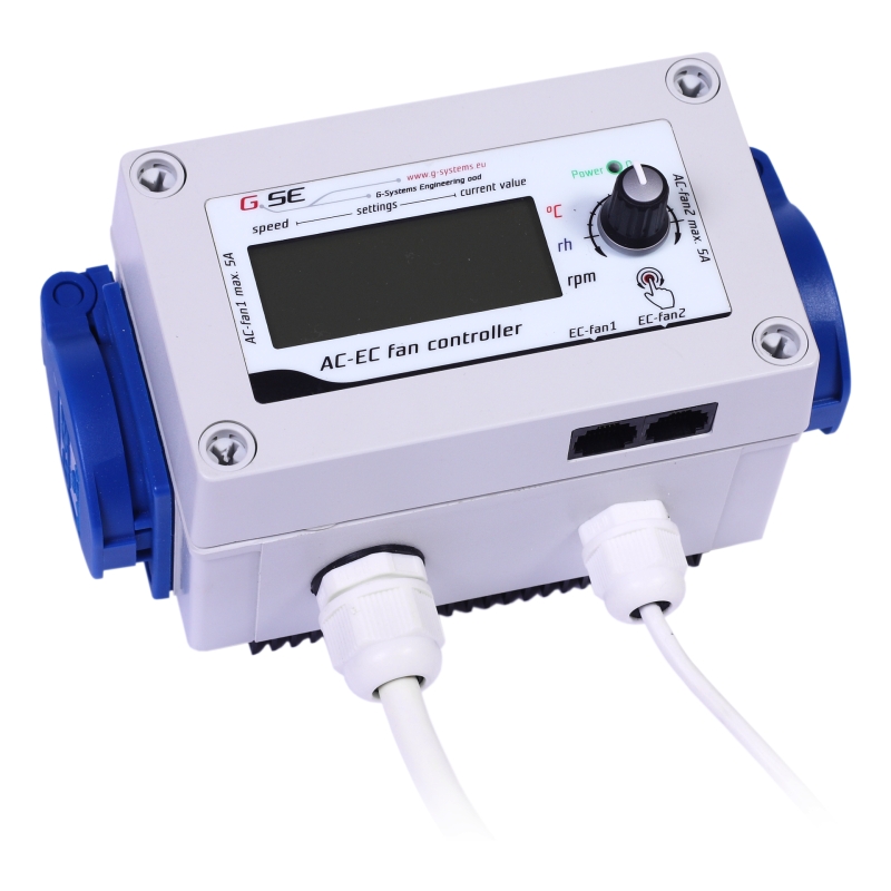 AC-EC LCD FAN CONTROLLER FOR 2 FANS (2x5A)