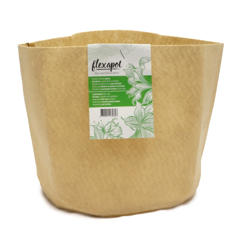 FLEXAPOT FABRIC POT TAN 11,4 LTRS (3 GAL) (5 UNITS)