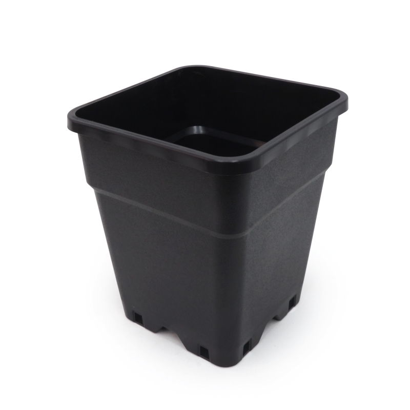 PURE SQUARE BLACK POT 11LTR (24X24X28CM) (24 UNITS) PURE FACTORY