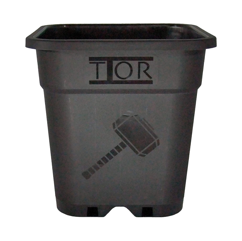 SQUARE BLACK POT 18 LTR THOR ECO (20 UNITS)