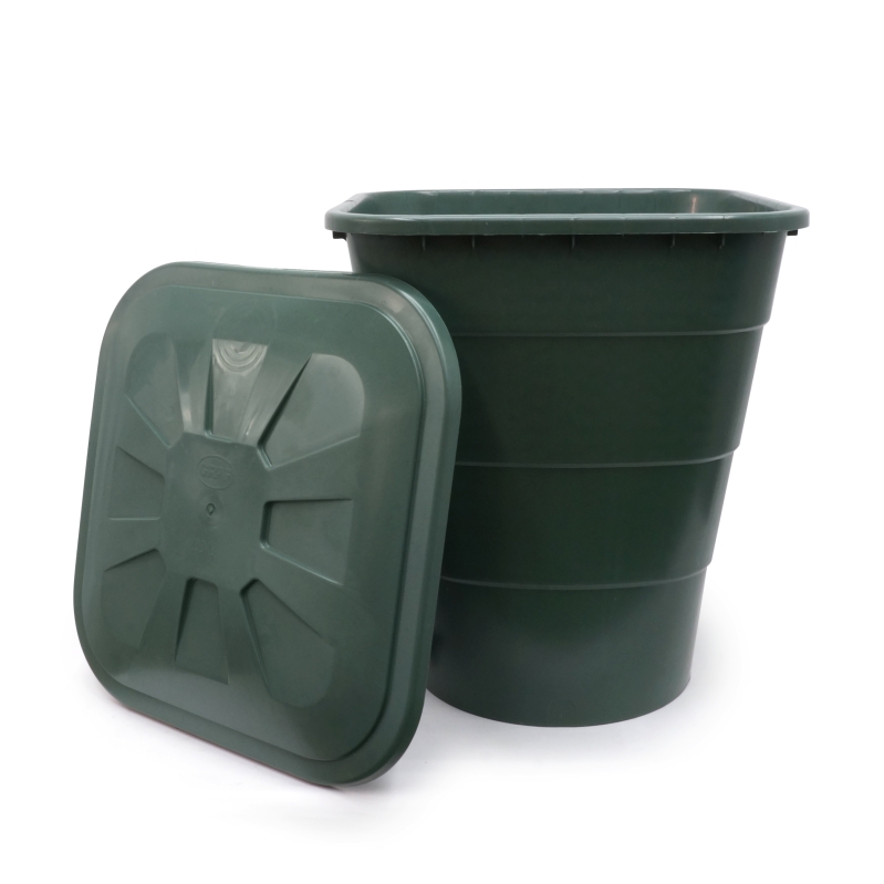 WATER BARREL RECTANGULAR GREEN 203L