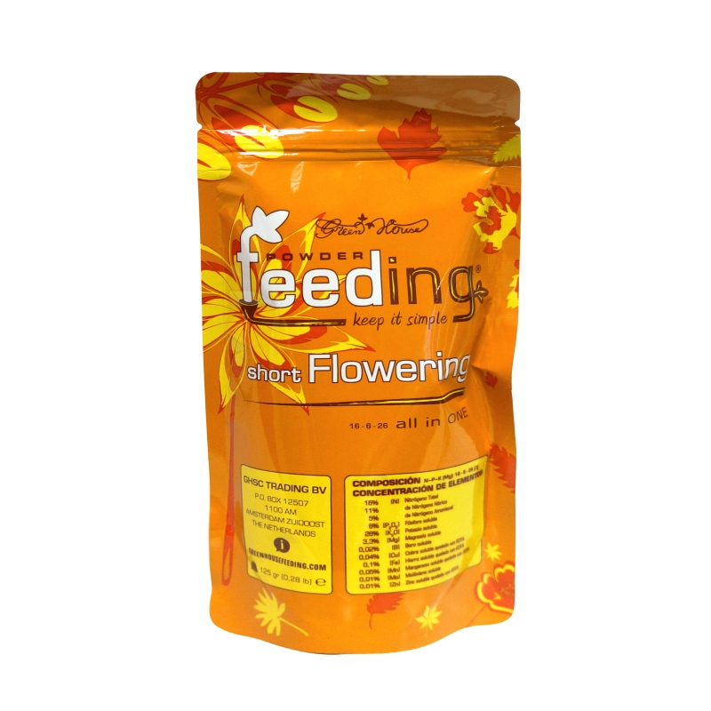GREEN HOUSE POWDER FEEDING SHORT FLOWERING 125 GR