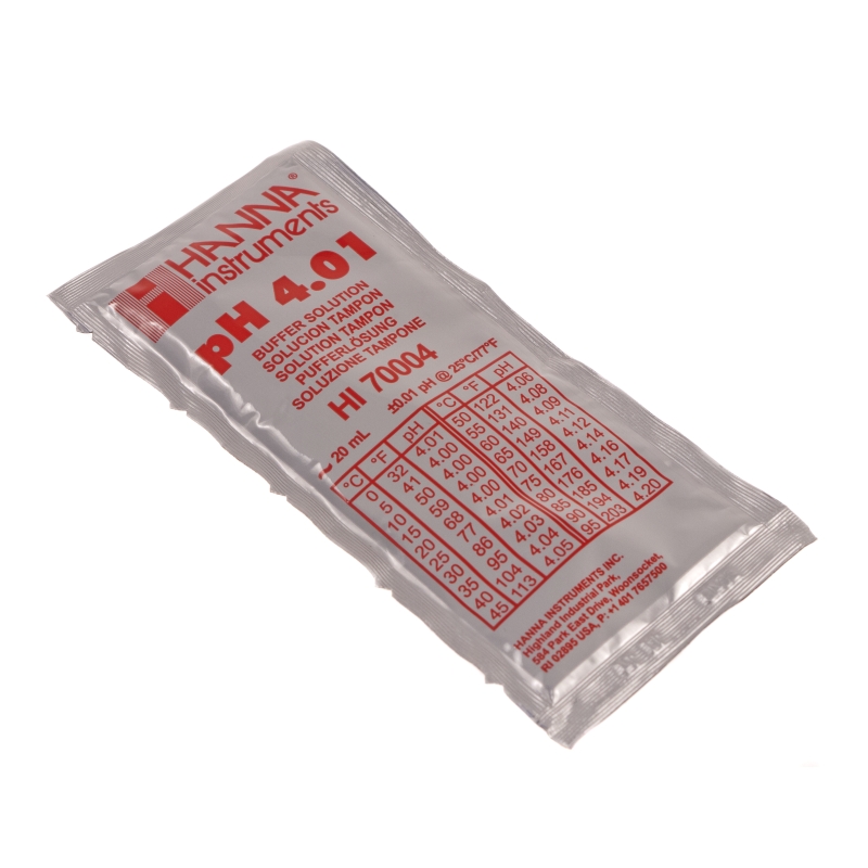 BUFFER SOLUTION PH 4.01 PACKET 20 ML HANNA