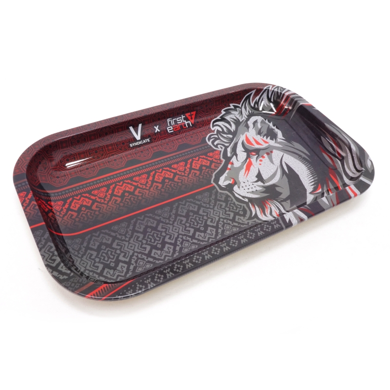 METAL ROLLING TRAY 27X16 CM - LION
