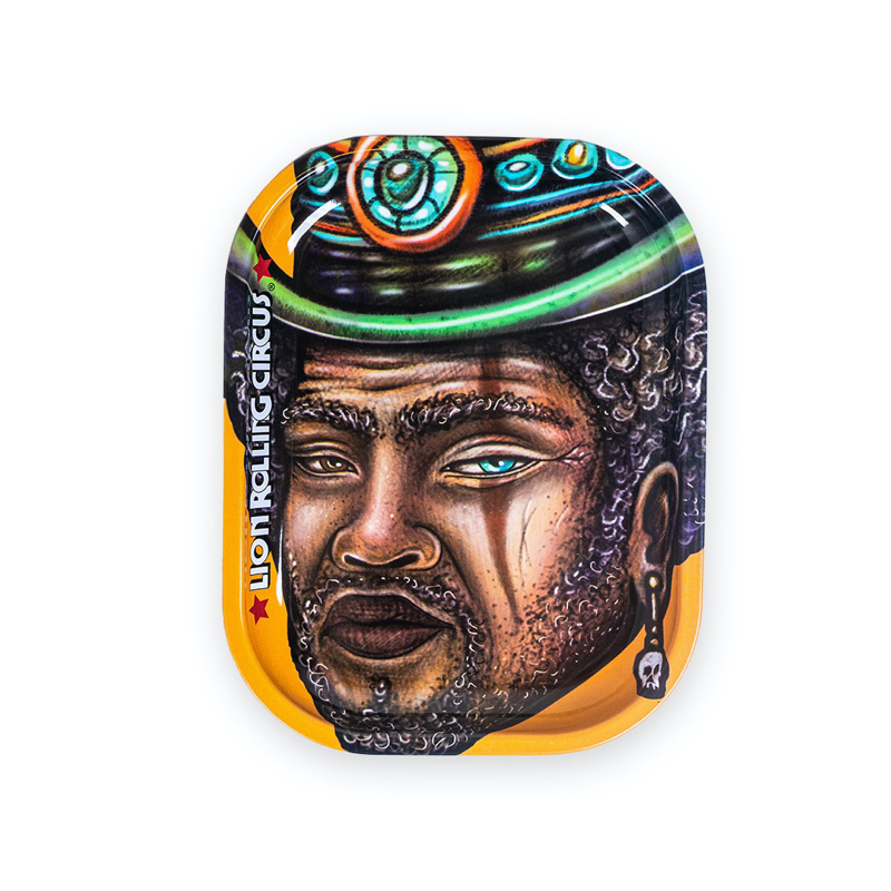 LION ROLLING CIRCUS SMALL ORANGE METAL TRAY MR TRAMPOLINE