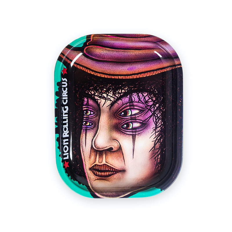 LION ROLLING CIRCUS SMALL METAL TRAY RUBY GREEN