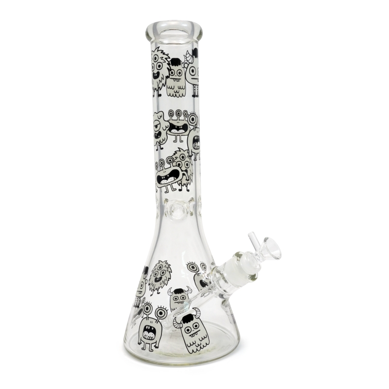 GLASS BONG 32CM BEAKER ICE MONSTERS GLOW