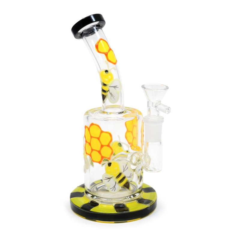 21CM BEE BUBBLER DRUM GLASS BONG