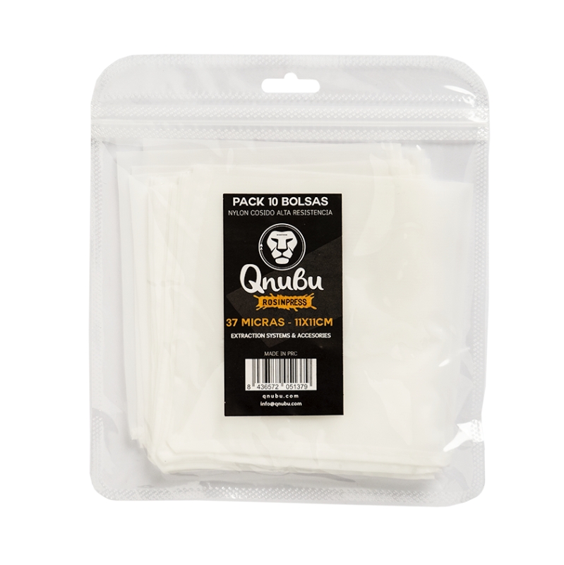 BOLSA QNUBU ROSIN PRESS 120 MICRAS (11 X 11 CM) PACK 10 UNIDADES