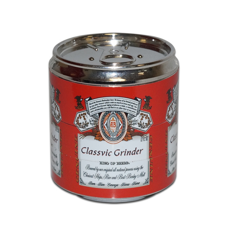 4- PART GRINDER DRINK CAN 50MM RED