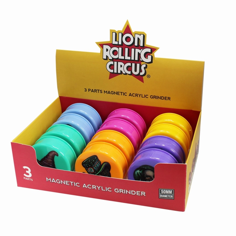 LION ROLLING CIRCUS GRINDER ACRYLIC 3 PARTS (DISPLAY 12 UNITS)