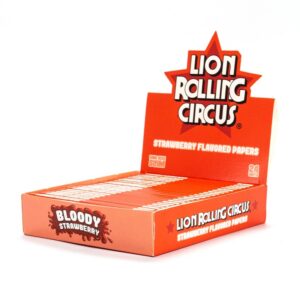 LION ROLLING CIRCUS BLOODY STRAWBERRY KING SIZE FLAVOR PAPER (DISPLAY 24 BOOKS)