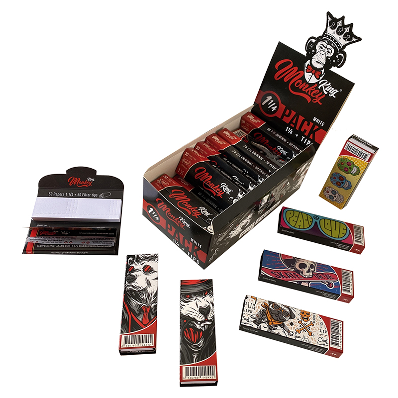 PAPER AND FILTERS MONKEY KING PACK 1.1/4 (DISPLAY 24 BOOKLETS)