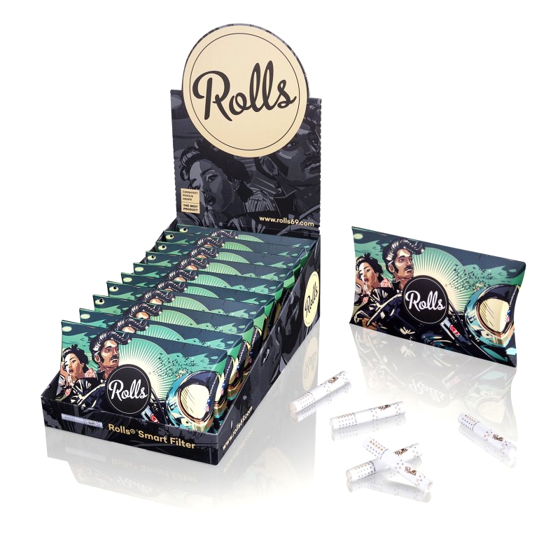 FILTERS ROLLS PACK 60 UNI 6MM (DISPLAY 10 PACKS)