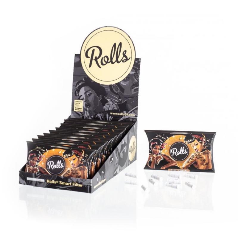 FILTERS ROLLS 50 PACK 8MM - SHORTIES (DISPLAY WITH 10 PACKS)