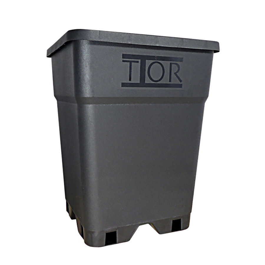 SQUARE BLACK POT 11 LTR THOR ECO (40 UNITS)